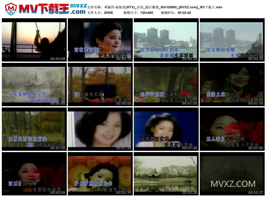 邓丽君-雨夜花(MTV)_台语_流行歌曲_MA105965